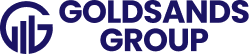 Goldsands Group Logo - Royal blue and gold luxury real estate branding